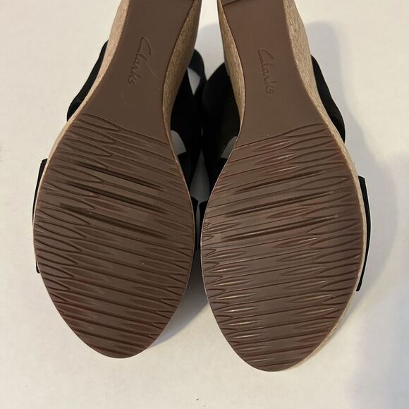 Clarks Collection Shoes Womens Size 11 Wedge Sandals Cork Heel Ultimate Comfort - Picture 11 of 12
